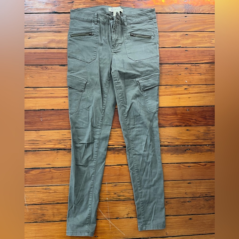Slim Cargo Women’s Jeans - Olive Green